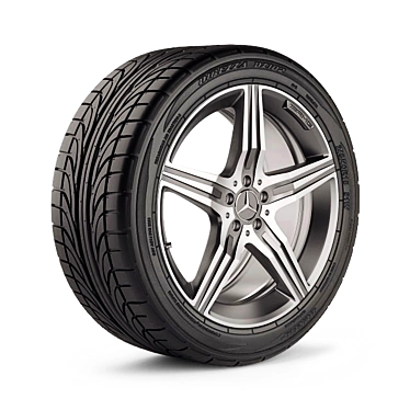 AMG Mercedes Wheel Set 3D model image 1 