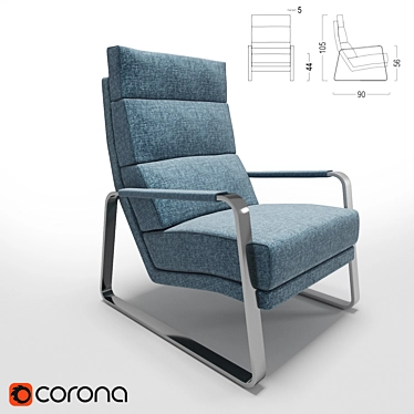 Modern Comfort: Linteloo Kone Chair 3D model image 1 