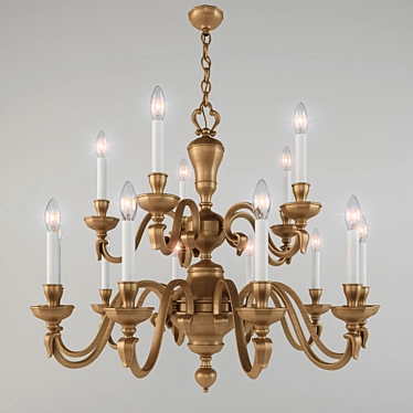 Minka Lavery Brass Chandelier 3D model image 1 