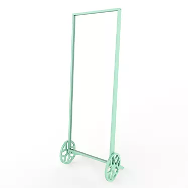 Portable Mirrored Floor Stand 3D model image 1 