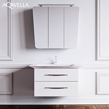 Aqwella Symphony Bathroom Vanity Set 3D model image 1 