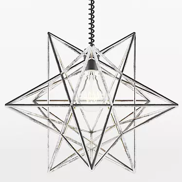 Starry Metal Pendant 3D model image 1 