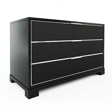 Sleek JNL Kushiro Wooden Dresser 3D model image 1 