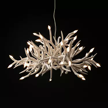 Jason Miller Antler Chandelier 3D model image 1 