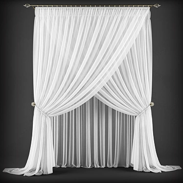 Classic Elegance: Timeless Curtains 3D model image 1 