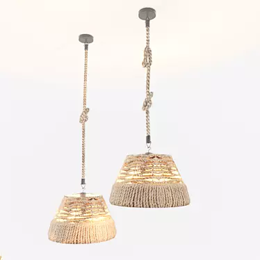 Woven Pendant Light 3D model image 1 