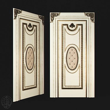 Elegant Custom-Made Classical Door 3D model image 1 