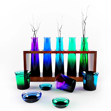 Elegant Ceramic Vases 3D model image 1 