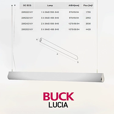 Buck Lucia Pendant Light 3D model image 1 