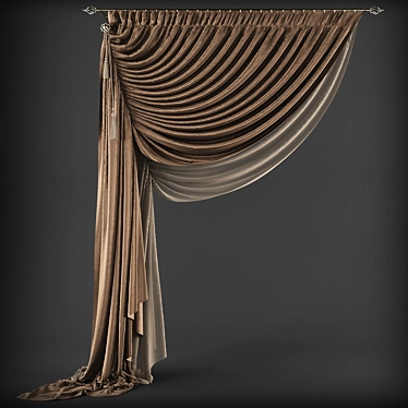 Classic Style Curtains | Шторы в классическом стиле 3D model image 1 