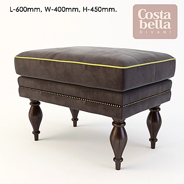 Cozy Costa Bella Alice Ottoman 3D model image 1 