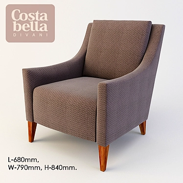 Costa Bella Gregory Chair: Elegant and Comfortable 3D model image 1 