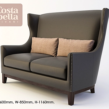 Costa Bella Vicomte Sofa: Elegant and Luxurious 3D model image 1 