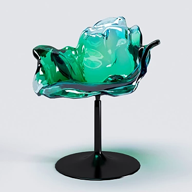 Ethereal Aqua Armchair 3D model image 1 