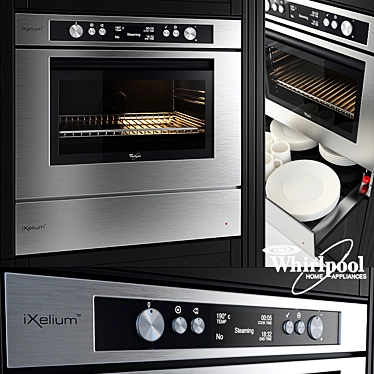 Whirlpool Steam Oven & Warning Draver: Ultimate Kitchen Upgrade 3D model image 1 