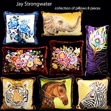 Luxurious Pillow Collection by Jay Strongwater 3D model image 1 