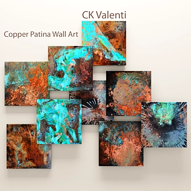 Copper Patina Wall Decor 3D model image 1 