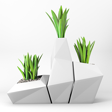 Modern Faz Planters: Polys: 250 312 Verts: 252 604 3D model image 1 