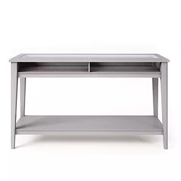 Elegant Liatorp Console Table: Grey and White 3D model image 1 