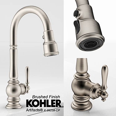 KOHLER Artifacts Bar Faucet - Brushed Elegance 3D model image 1 