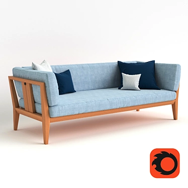  Modern Teka Sofa by RODA 3D model image 1 