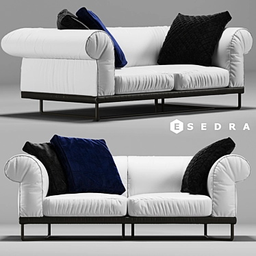 Elegant Vivaldi Sofa 3D model image 1 