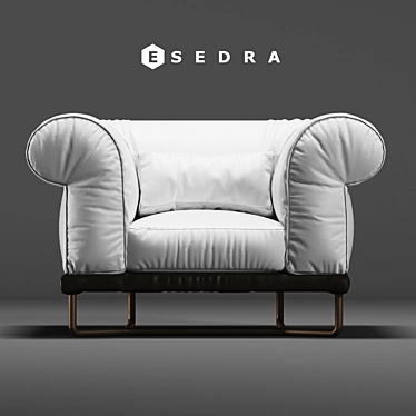 Modern Vivaldi Sofa Bed: Unwrapped, Quads only 3D model image 1 