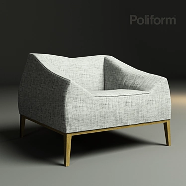 Elegant Carmel Armchair by Poliform 3D model image 1 
