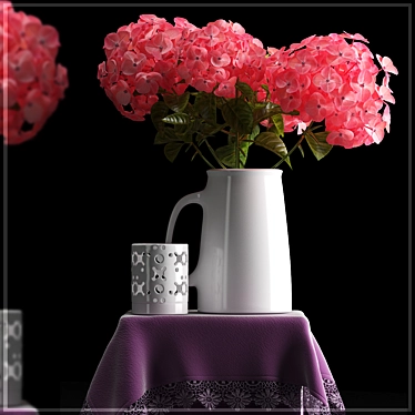 4-Piece Floral Collection: Max2015, 2012 & FBX Compatibility 3D model image 1 