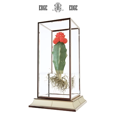 Stylish Cactus Stand: Vase Included 3D model image 1 