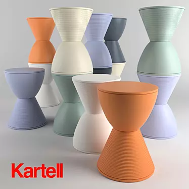 Kartell Prince AHA: Playful and Practical Side Table 3D model image 1 