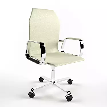 ErgoLux Leather Computer Chair 3D model image 1 