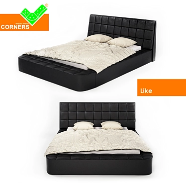 Corners Like: Stylish 180x200 Bed 3D model image 1 