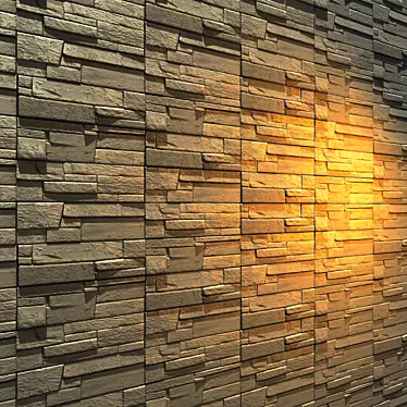 Elegant Decorative Rock Tiles 3D model image 1 