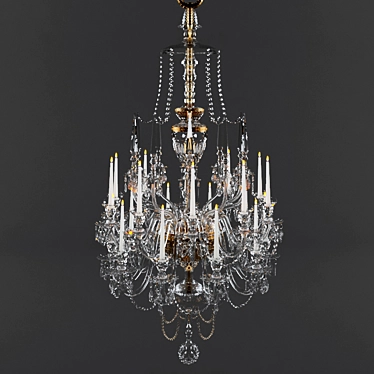 Antique English Chandelier: Clumber Park 1780 3D model image 1 