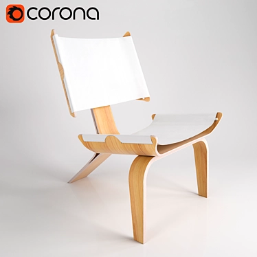 Curve Chair: Stylish and Comfortable 3D model image 1 