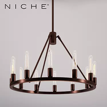 Spark 24: Modern Elegance Chandelier 3D model image 1 