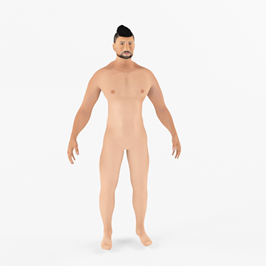 Virtual 35-year-old Man Model 3D model image 1 