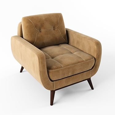 Nill's Pralin Armchair - Luxurious Comfort 3D model image 1 