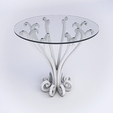 Elegant Square Table 3D model image 1 