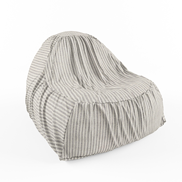 Comfy Bean Bag Pouf 3D model image 1 