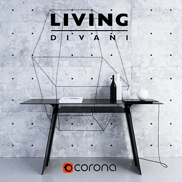 Elegant Living Divani Inari Console 3D model image 1 