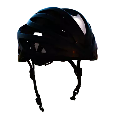 Illuminate Your Ride: Headlight-Integrated Bicycle Helmet 3D model image 1 