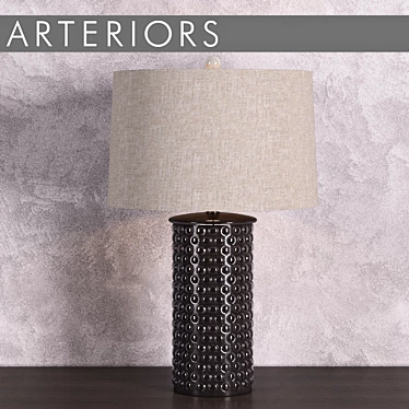 Charcoal Crackle Porcelain Lamp 3D model image 1 