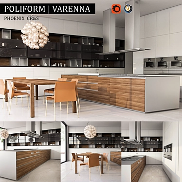 Varenna Phoenix Kitchen: Modern Design 3D model image 1 