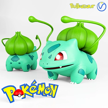 Bulbasaur: The Plant-Dino Pokémon 3D model image 1 