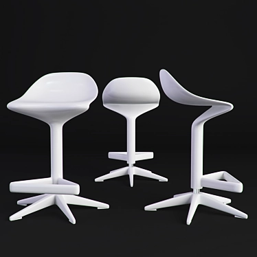 Adjustable Polypropylene Bar Stool 3D model image 1 