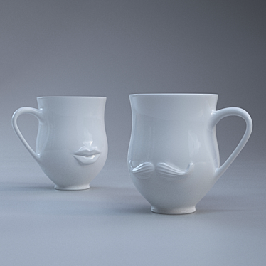 Muse Reversible Mug Set 3D model image 1 