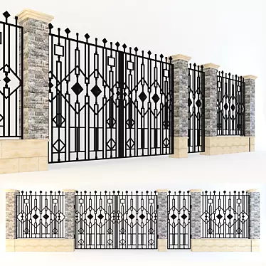 Multi-Purpose Steel Gate Kit 3D model image 1 