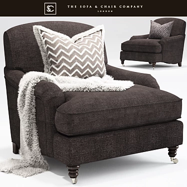 Elegant Howard Armchair 3D model image 1 